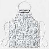 Funny Personalized BBQ Grill Chef Barbecue Master Schort (Voorkant)