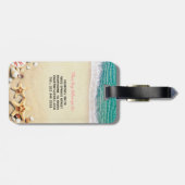 Funny Personalized Beach Summer Bag Attentie Bagagelabel (Achterkant horizontaal)