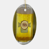 Funny Personalized Beer Glass Keramisch Ornament (Rechts)
