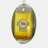 Funny Personalized Beer Glass Keramisch Ornament (Links)