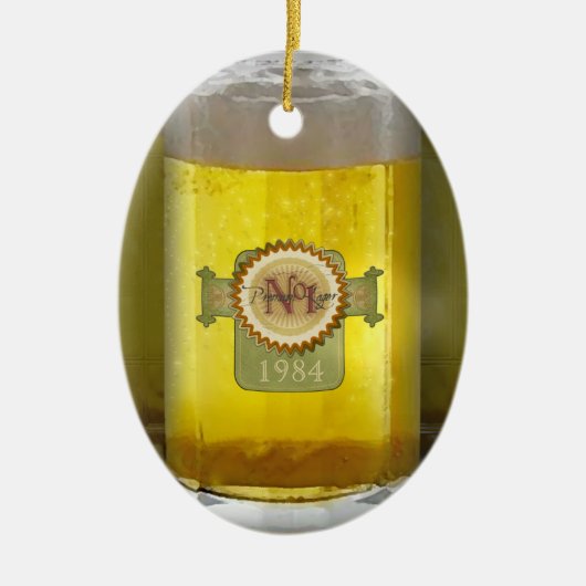 Funny Personalized Beer Glass Keramisch Ornament (Voorkant)