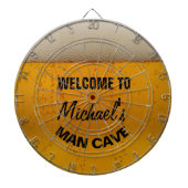 Funny Personalized Beer themed man grove dart boar Dartbord (Voorkant)