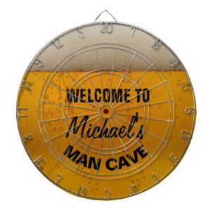 Funny Personalized Beer themed man grove dart boar Dartbord