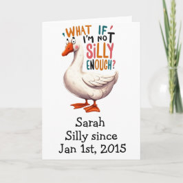 Funny Personalized Birthday Card - Silly Goose Kaart