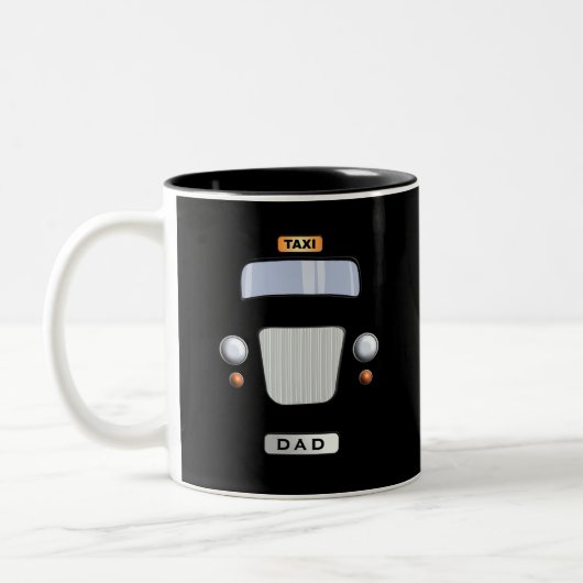 Funny Personalized Black Taxi Cab Coffee Mok (Links)