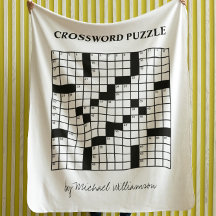 Funny Personalized Black White Crossword Puzzle