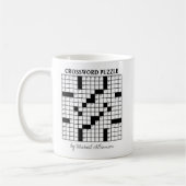 Funny Personalized Black White Crossword Puzzle Koffiemok (Links)