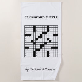 Funny Personalized Black White Crossword Puzzle Strandlaken