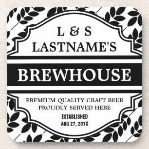 Funny Personalized Brewhouse voor thuisbrouwerij Drankjes Onderzetter