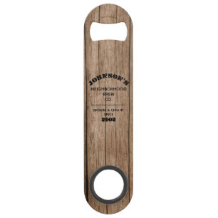 Funny personalized brouwerij custom name sjabloon speed flessenopener