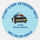 Funny Personalized Cop Retirement Sticker (Voorkant)