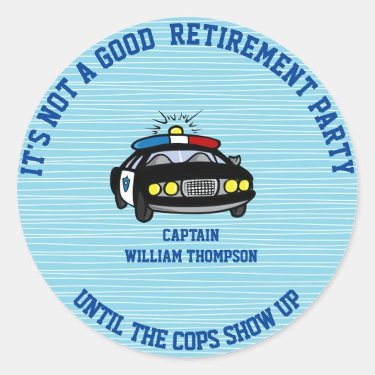 Funny Personalized Cop Retirement Sticker (Voorkant)
