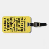 Funny Personalized Count 10 Humor Phrase Luggage Bagagelabel (Voorkant horizontaal)