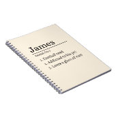 Funny Personalized Dictionary Name Definition Notitieboek (Rechterzijde)