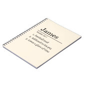 Funny Personalized Dictionary Name Definition Notitieboek (Linkerzijde)
