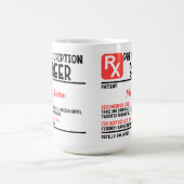 Funny Personalized Doctor Beer Prescription Koffiemok (Center)