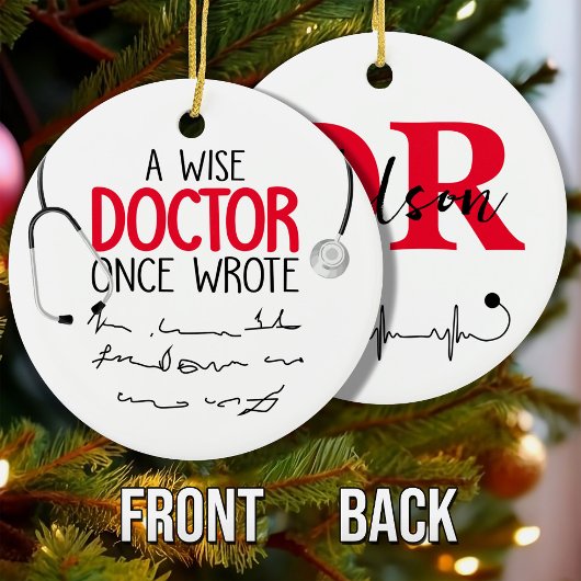 Funny Personalized Doctor grappig doctor gezegde Keramisch Ornament