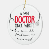 Funny Personalized Doctor grappig doctor gezegde Keramisch Ornament (Links)
