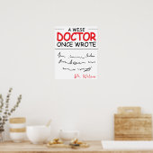 Funny Personalized Doctor grappig doctor gezegde Poster (Keuken)