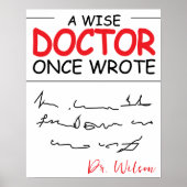 Funny Personalized Doctor grappig doctor gezegde Poster (Voorkant)