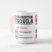 Funny Personalized Doctor Tequila Prescription Koffiemok (Voorkant links)