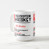 Funny Personalized Doctor Whiskey Prescription Koffiemok (Voorkant links)