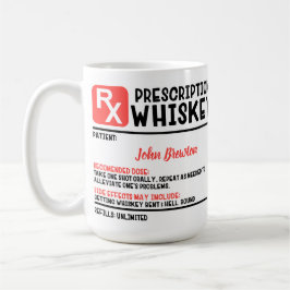 Funny Personalized Doctor Whiskey Prescription Koffiemok