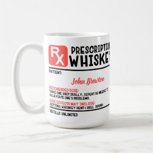 Funny Personalized Doctor Whiskey Prescription Koffiemok