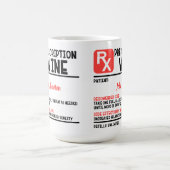 Funny Personalized Doctor Wine Prescription Koffiemok (Center)