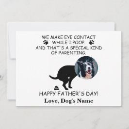 Funny Personalized Dog Dad, Dog Poop Vaderdag Feestdagenkaart