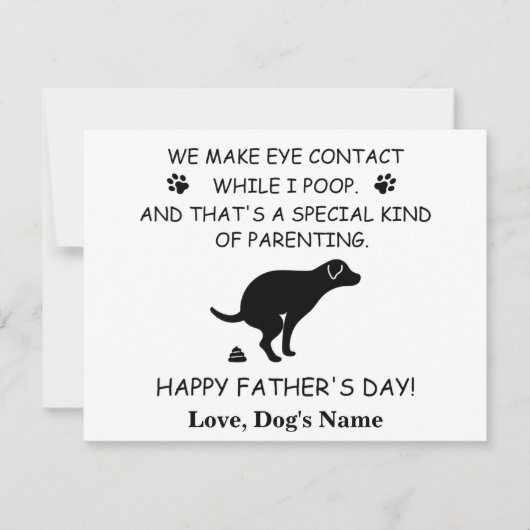Funny Personalized Dog Dad, Dog Poop Vaderdag Feestdagenkaart (Voorkant)