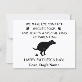 Funny Personalized Dog Dad, Dog Poop Vaderdag Feestdagenkaart