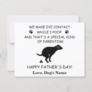 Funny Personalized Dog Dad, Dog Poop Vaderdag Feestdagenkaart