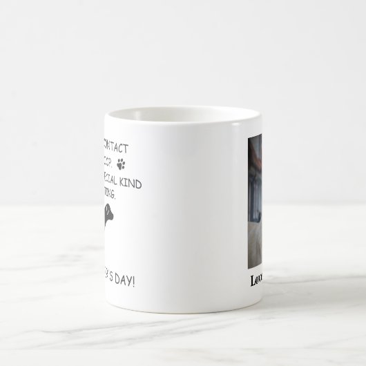 Funny Personalized Dog Dad, Dog Poop Vaderdag Koffiemok (Center)