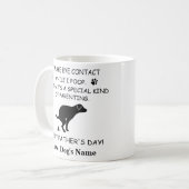 Funny Personalized Dog Dad, Dog Poop Vaderdag Koffiemok (Voorkant links)
