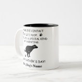 Funny Personalized Dog Dad, Dog Poop Vaderdag Tweekleurige Koffiemok (Voorkant links)