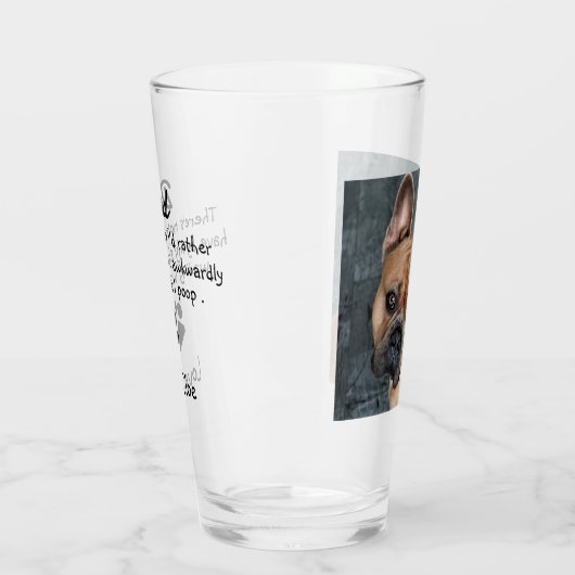 Funny Personalized Dog Dad Glas (Links)
