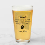 Funny Personalized Dog Dad Glas<br><div class="desc">Verras papa deze Vaderdag met dit super schattige hondenpappa bierglas. Pap... Er is niemand die ik liever aan mijn zijde zou hebben, onhandig wachtend terwijl ik poep! Personaliseer met de hond vader's favoriete huisdier foto, en naam. COPYRIGHT © 2020 Judy Burrows, Black Dog Art - Alle Rechten Voorbehouden Grappig Gepersonaliseerd...</div>