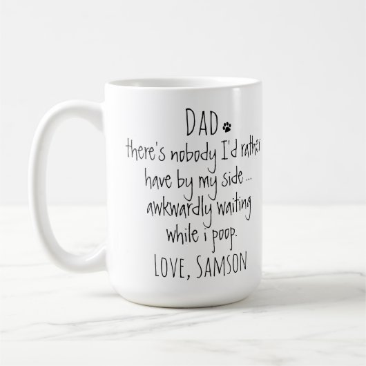 Funny Personalized Dog Dad Koffiemok (Links)