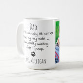 Funny Personalized Dog Dad Pet Photo Vaderdag Koffiemok (Voorkant links)