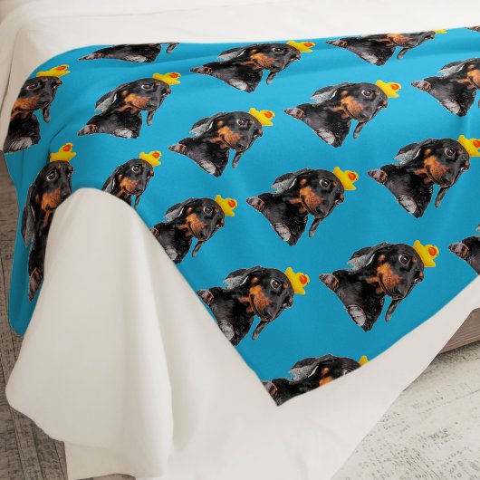 Funny Personalized Dog Face Fleece Deken