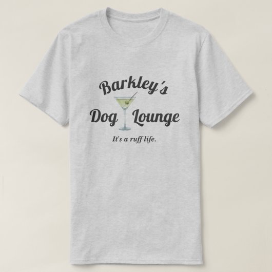 Funny Personalized Dog Lounge T-shirt (Design voorkant)