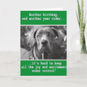 Funny Personalized Dog Photo Birthday Kaart (Voorkant)