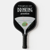Funny Personalized Drink Martini Pickleball Paddle (Achterkant)