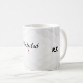 Funny Personalized Entitled 1 Initial Golf Name Koffiemok (Voorkant rechts)