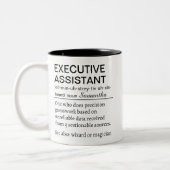 Funny Personalized Executive Assistant Definition  Tweekleurige Koffiemok (Links)
