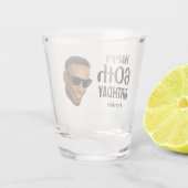 Funny Personalized Face Photo Men 60th Birthday Shot Glas (Achterkant)