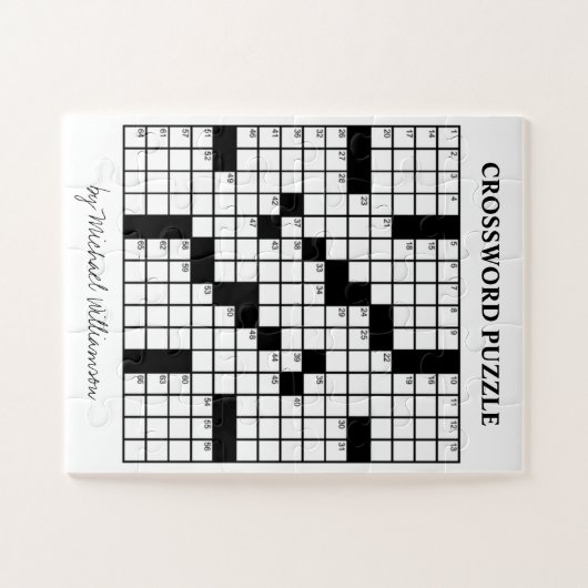 Funny Personalized Game Black and White Crossword Legpuzzel (Horizontaal)