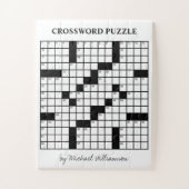 Funny Personalized Game Black and White Crossword Legpuzzel (Verticaal)