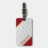 Funny Personalized Golf Ball Bagagelabel (Voorkant verticaal)